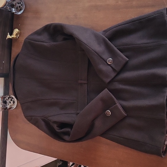 - Cleo brown size 2 wool pea coat - Picture 13 of 17